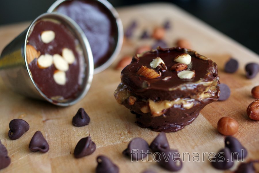 Chocoladecups met Pindakaasvulling