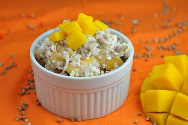 Gezonde salade met mango