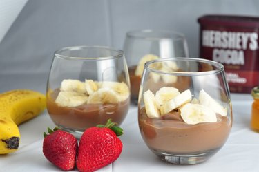 Gezonde chocoladepudding met banaan