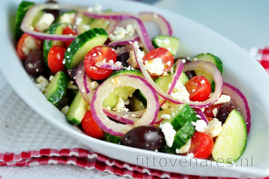Eenvoudige Griekse salade