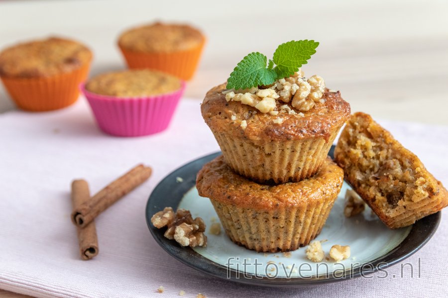 Gezonde wortelmuffins (van speltbloem)