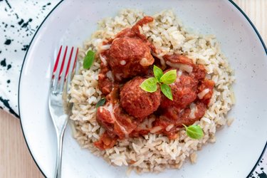 Gezonde gehaktballetjes in tomatensaus